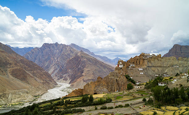 istock Spiti river and Dhankar monastery on the Himalayan abrupt slopes 531975314