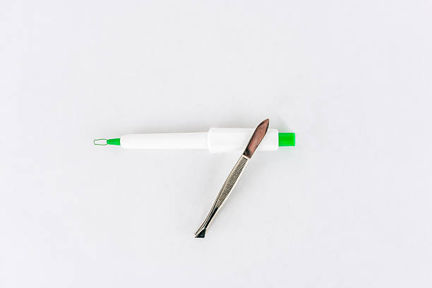 istock Tick remover and steel tweezers. 531978838