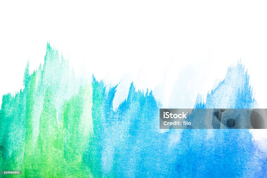 Watercolor Paint Abstract Border Isolated On White Stock