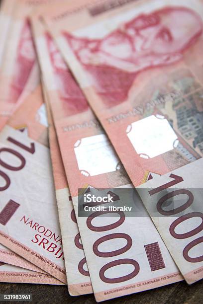 Serbian Thousand Dinarbills Stock Photo - Download Image Now - 2015, Finance, No People