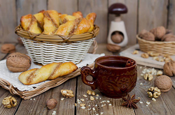 istock Homemade pastries with cheese and walnut stuffing 531984611