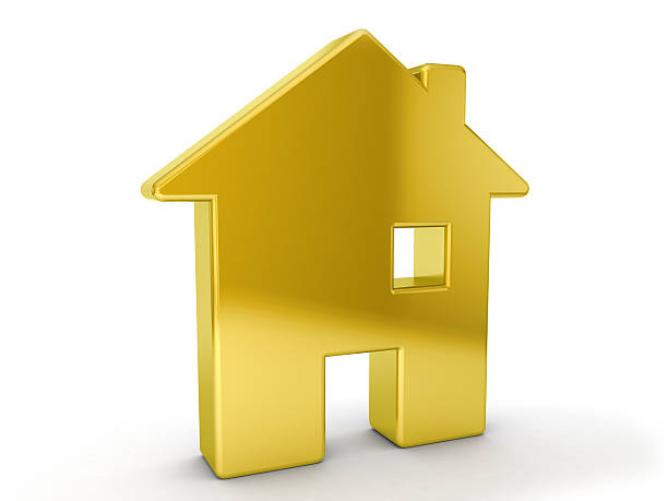 istock gold house symbol 531984817
