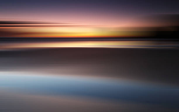 istock Reflection of Colorful sunset with long exposure effect, motion blurred 531986079