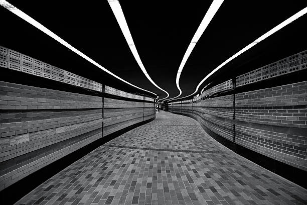 TheSymphony of Lines Square Victoria, Montreal metro station, Quebec, Canada.  montreal underground city stock pictures, royalty-free photos & images