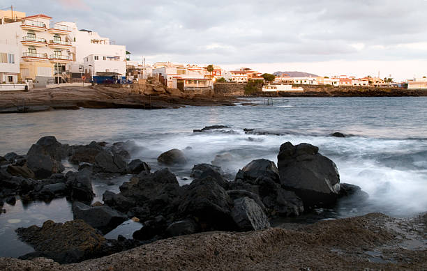 Tenerife coastal town stock photo