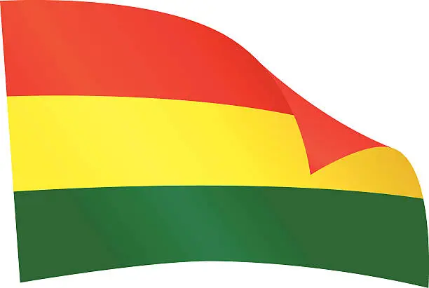Vector illustration of Bolivia Flag