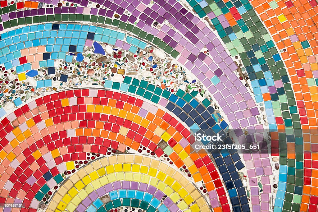 colorful ceramic Ceramic is translated into a colorful background Mosaic Stock Photo