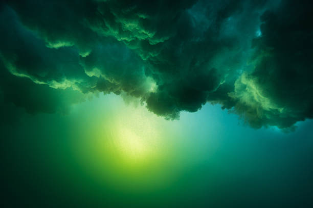 Under water Clouds stock photo