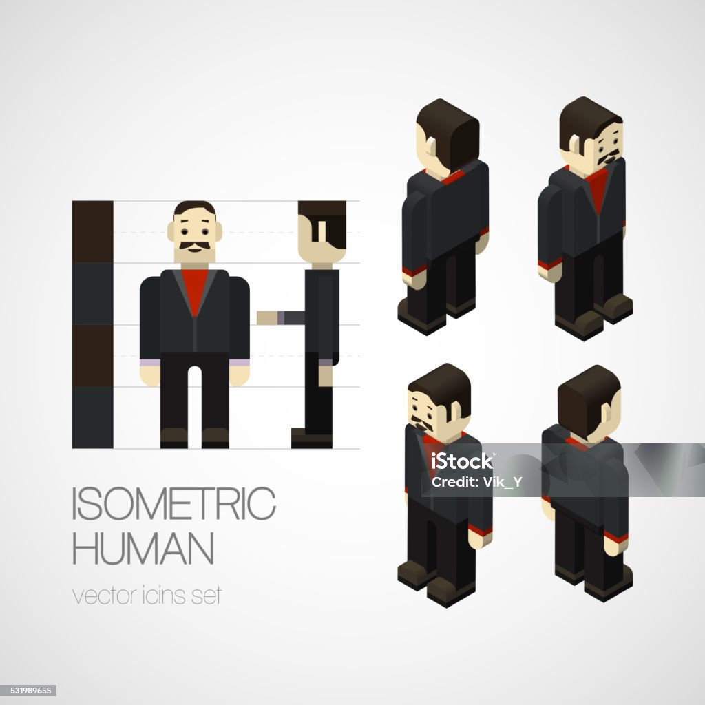 Isometric Humanscale Vector Isometric Human Set Stock Illustration - Download Image Now ...