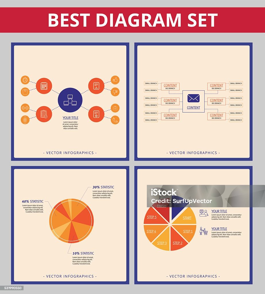 Excellent Diagram Example Best Diagram Set 8 Stock Illustration - Download Image Now - Block ...