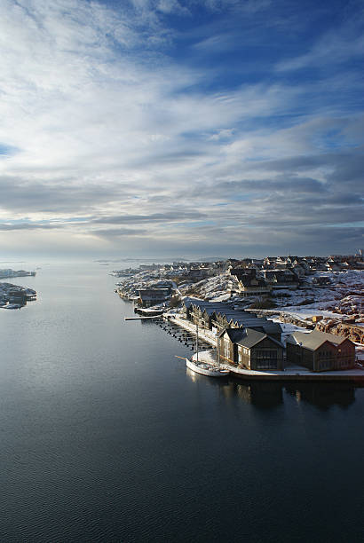 istock Fishing village in winter 531991121