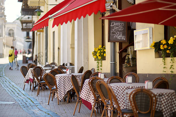 istock Beautiful outdoor restaurant in Vilnius 531991918