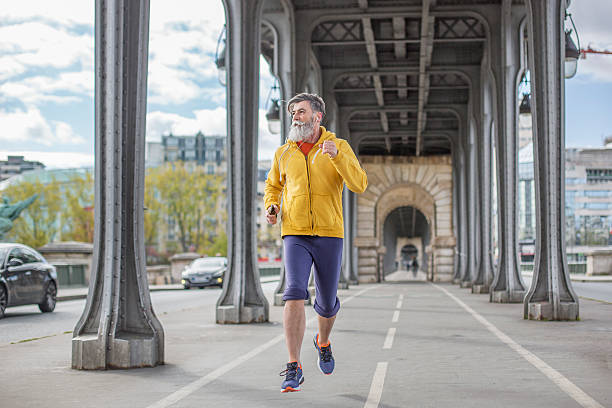 istock Senior man out for a run in Paris 531993190