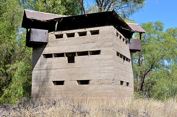 istock Krom River Blockhouse next to Krom River railway bridge 532005345