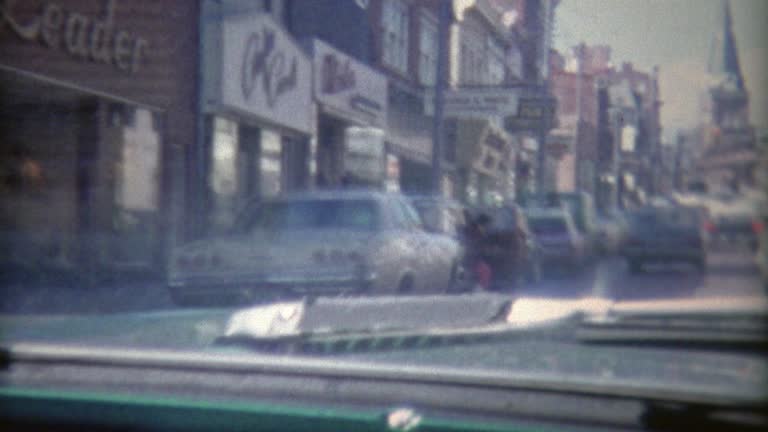 1973: Driving through the streets of Georgetown area in DC.