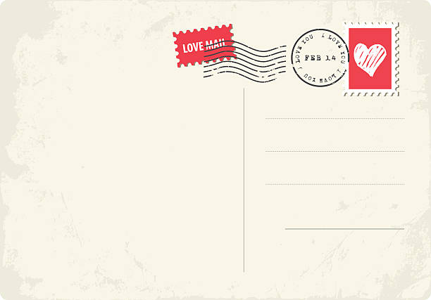 miłość kartka pocztowa - air mail envelope letter mail stock illustrations