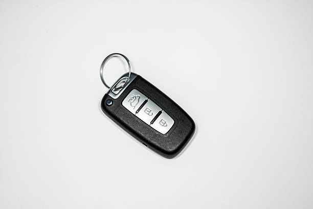 key to the car on a white background