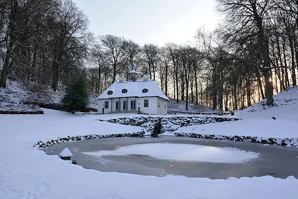 Winter in Liselund Castle Park