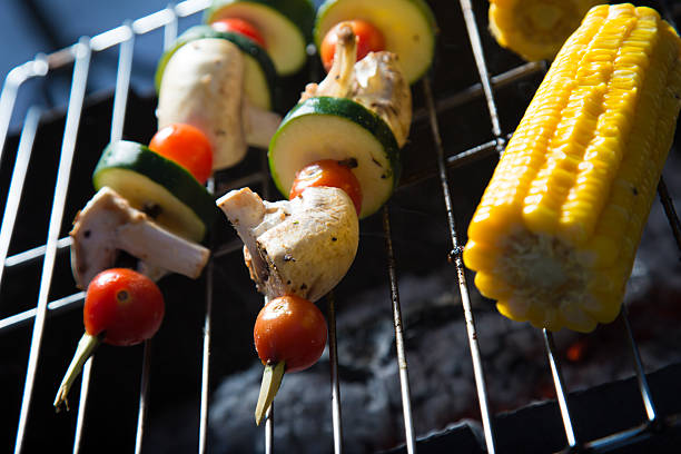 istock Vegetarian skewers on the grill 532018875