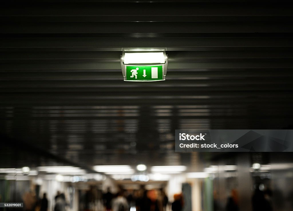 exit way exit mark in airport. 2015 Stock Photo