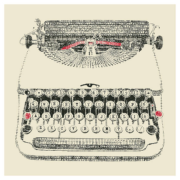 Typewriter typed Typewriter in typewriter art retro typewriter stock illustrations