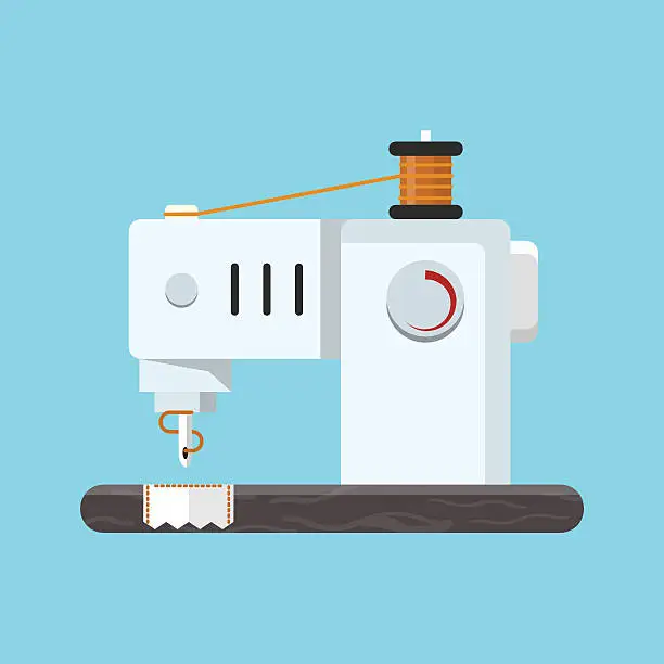 Vector illustration of Sewing Machine