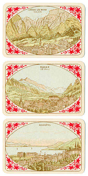 istock Playing cards Switzerland 1880 Loeche Les Bains Ragaz Neuchatel 532020347