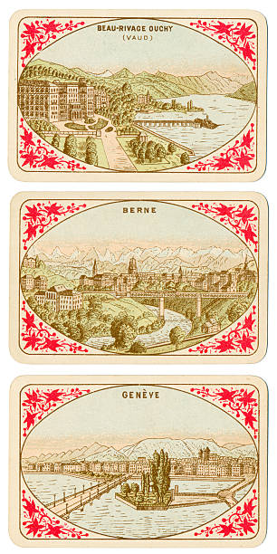 istock Playing cards Switzerland 1880 Beau-Rivage Duchy Berne Geneve 532020349