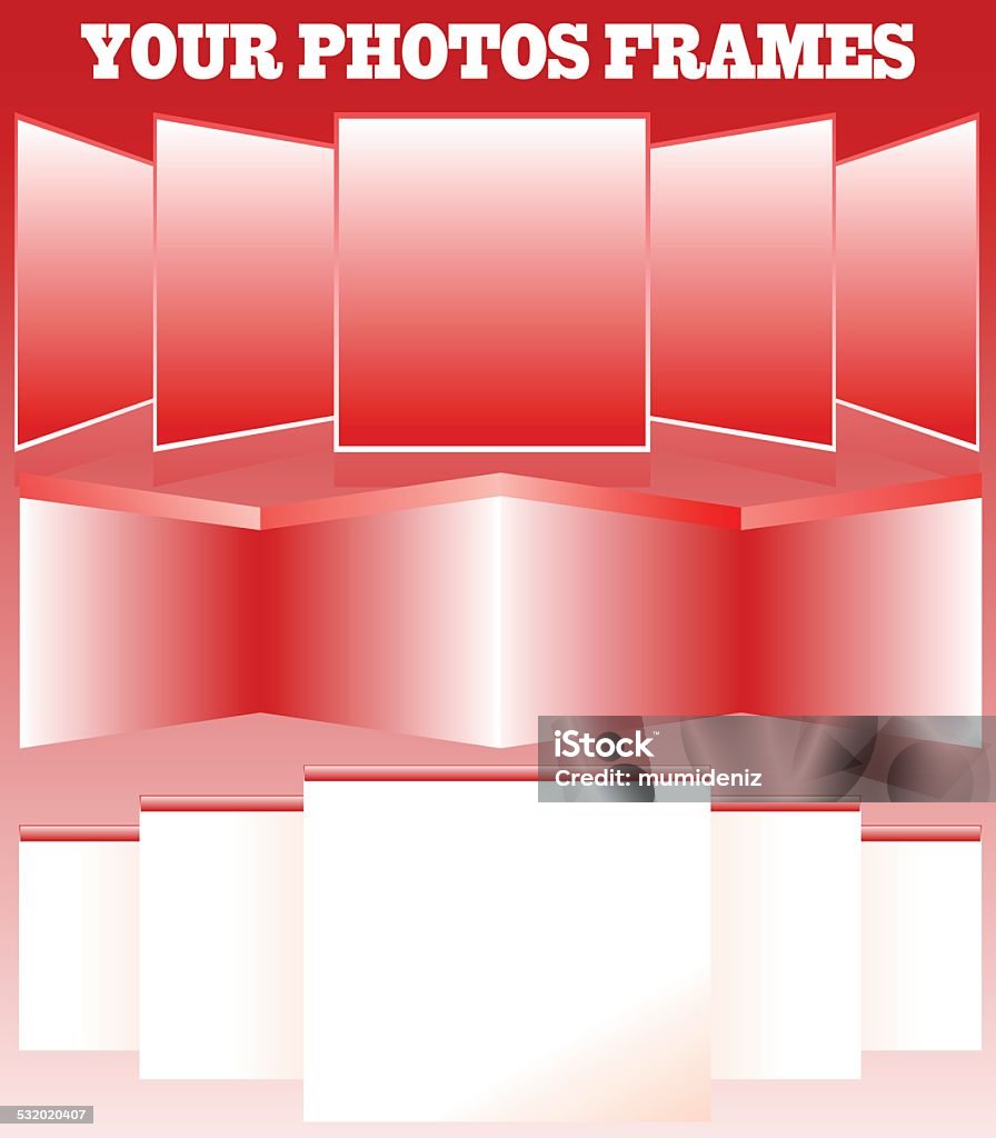Editable Red Frame Photo Frames Design Red Stock Illustration - Download Image Now - 2015 ...