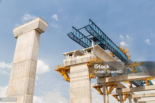 Construction In Progress Of A Mass Rapid Transit Line Stock Photo - Download Image Now