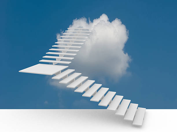 istock The success ladder. 3d illustration 532021491