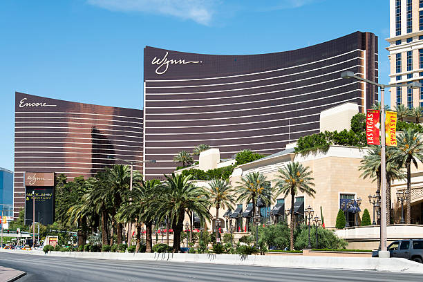 Encore and Wynn at Las Vegas Strip Las Vegas, Nevada, USA - June 5, 2014: Day time view at the Encore and Wynn, two famous Casino and hotels at the Las Vegas strip. wynn las vegas stock pictures, royalty-free photos & images