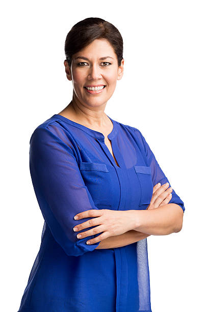 istock Happy woman with arms crossed 532022497