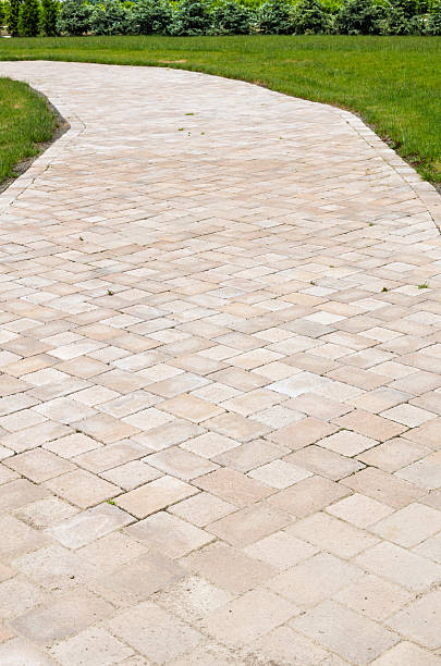 istock Paved walkway leading off to left 532023777