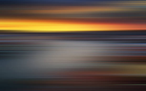 istock Reflection of Colorful sunset with long exposure effect, motion blurred 532024341