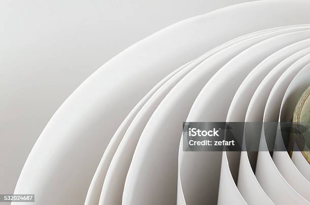 Topshot Macro Paper Roll In A Printshop Horizontal Stock Photo - Download Image Now