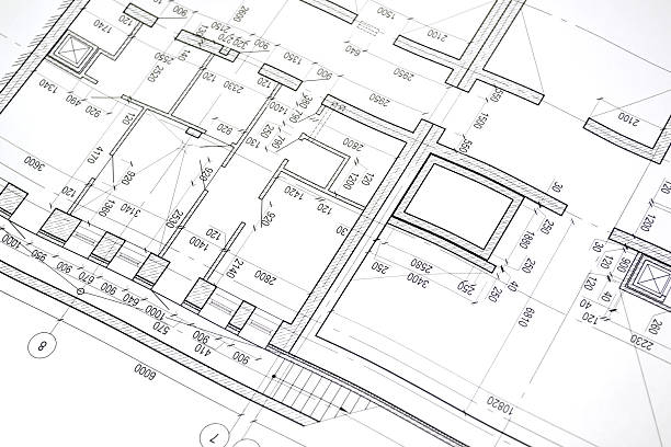 istock Drawing a floor plan of the building 532025383