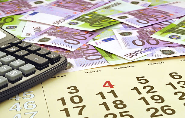 istock Money and calculator on  month calendar 532025811