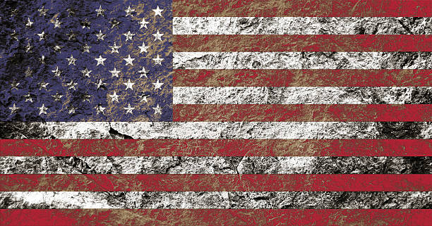 istock Grunge USA flag on stone background 532028732
