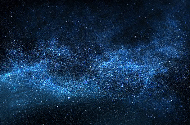 istock Dark night sky with sparkling stars and planets,illustration 532029074
