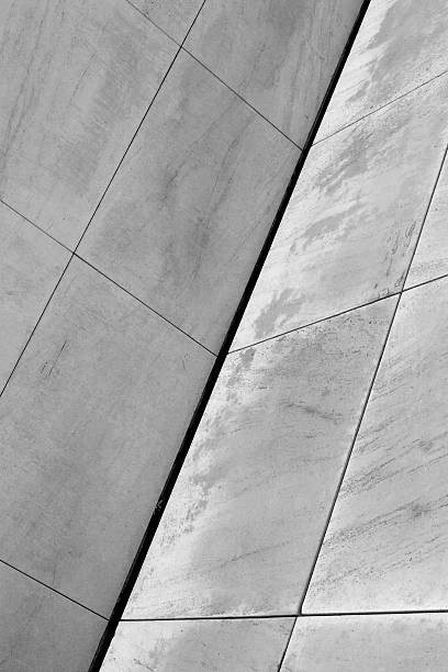 istock Geometric composition with marble tiles in diagonal perspective 532029262