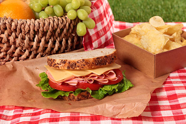 Picnic basket ham and cheese sandwich