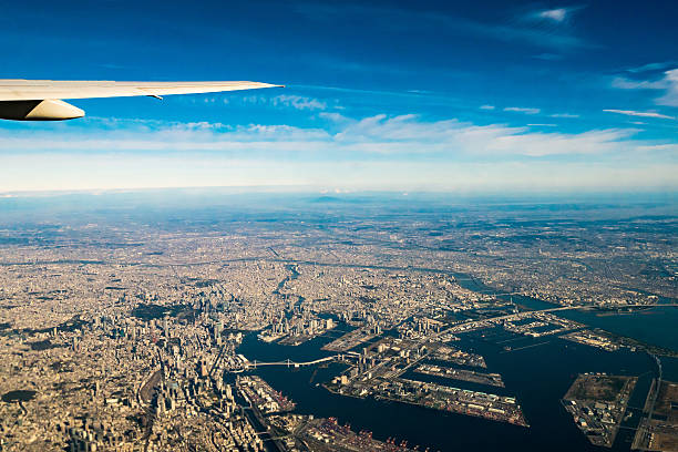 istock Tokyo aerial view from airplane window 532033326