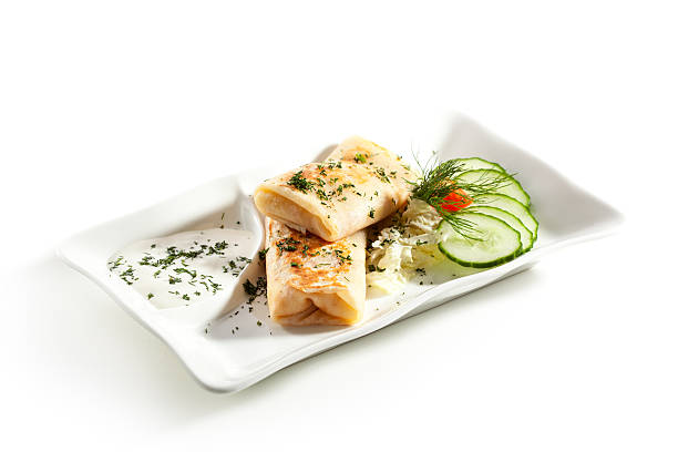 istock Stuffed Crepes with Sauce 532035156