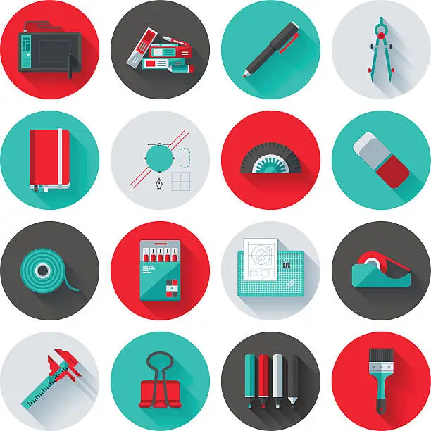 Vector illustration of Design Tools Icon Set