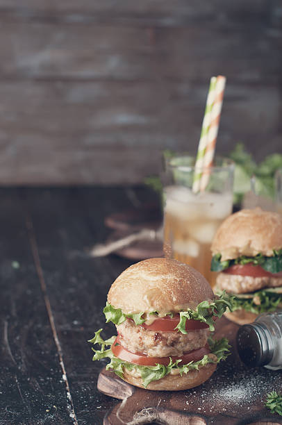 istock homemade hamburger with fresh vegetables.Tonned photo 532040204