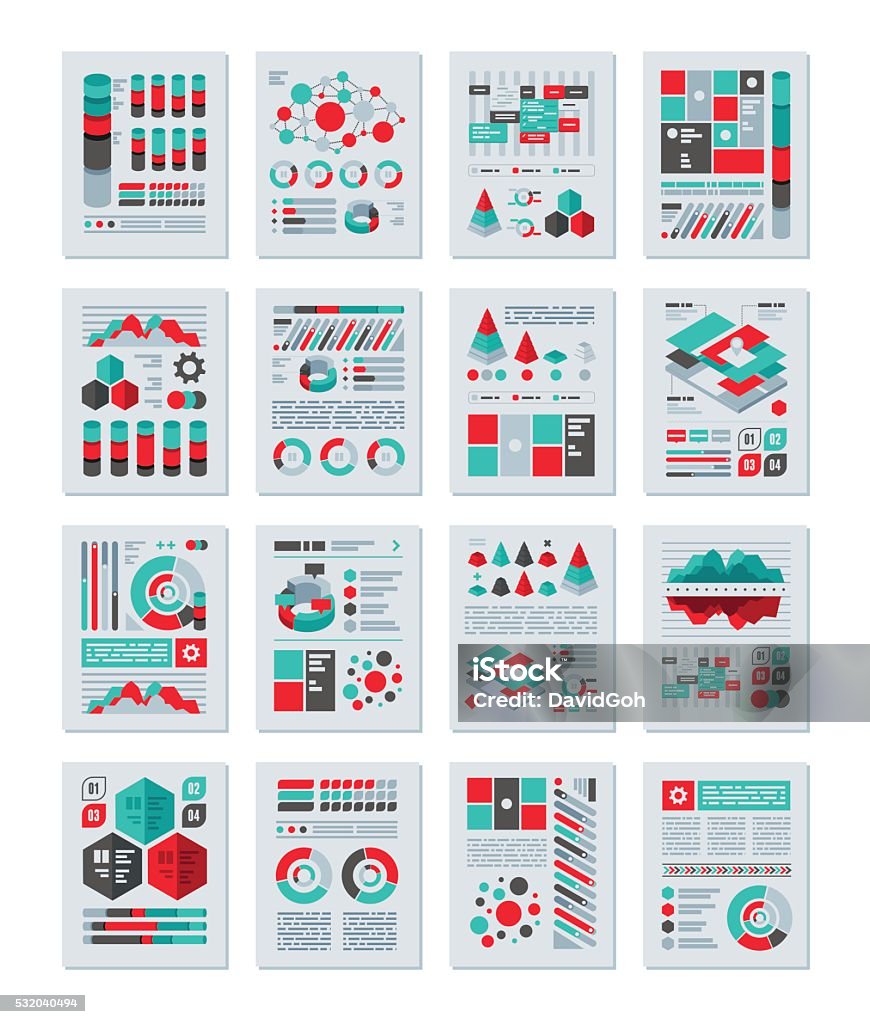 Infographics Flat Design Set A set of flat design-styled infographics. EPS 10 file, layered & grouped,  Infographic stock vector