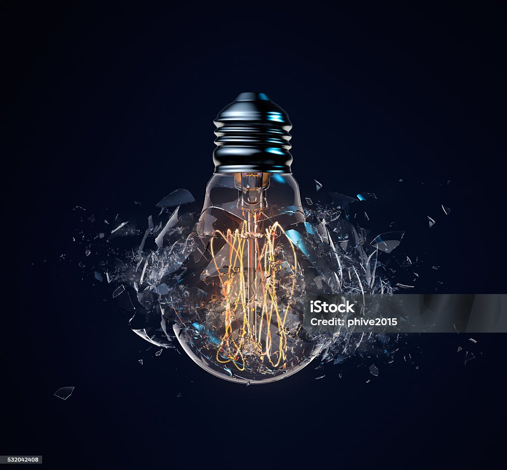 Bulb Exploding Exploding Light Bulb Stock Photo - Download Image Now - Light Bulb ...