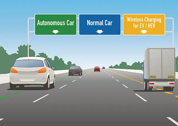 Vector illustration of highway sign illustration