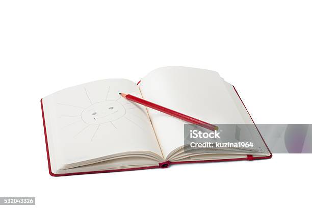 Stationery Stock Photo - Download Image Now - Note Pad, Pen, White Background